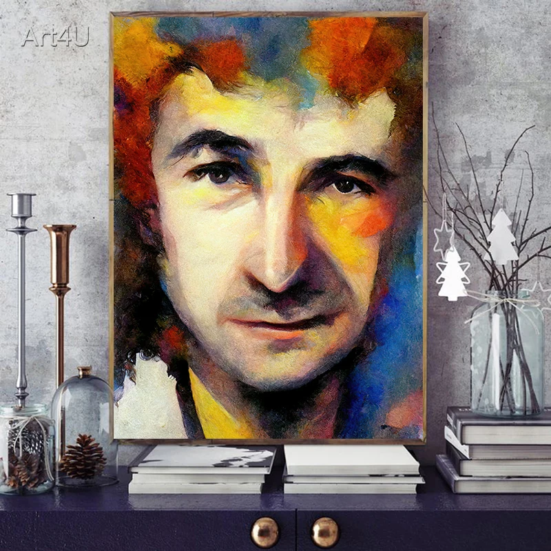 Queen Inspired Portraits Posters Freddie Mercury, Brian May, John Deacon, Roger Taylor Canvas Painting Print Wall Art Home Decor