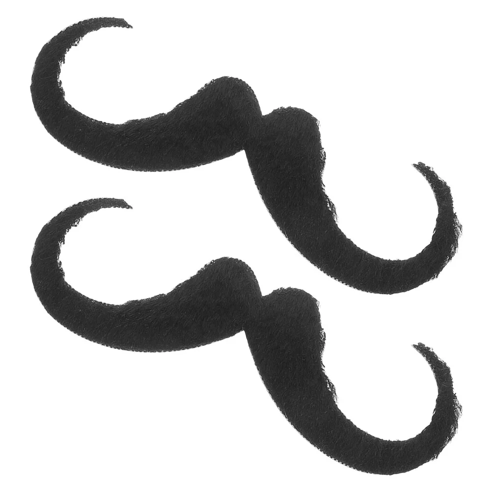 

2pcs Realistic Fake Mustache Fake Beard for Men Self Adhesive Mustache Costume Props for Halloween and Cosplay Parties