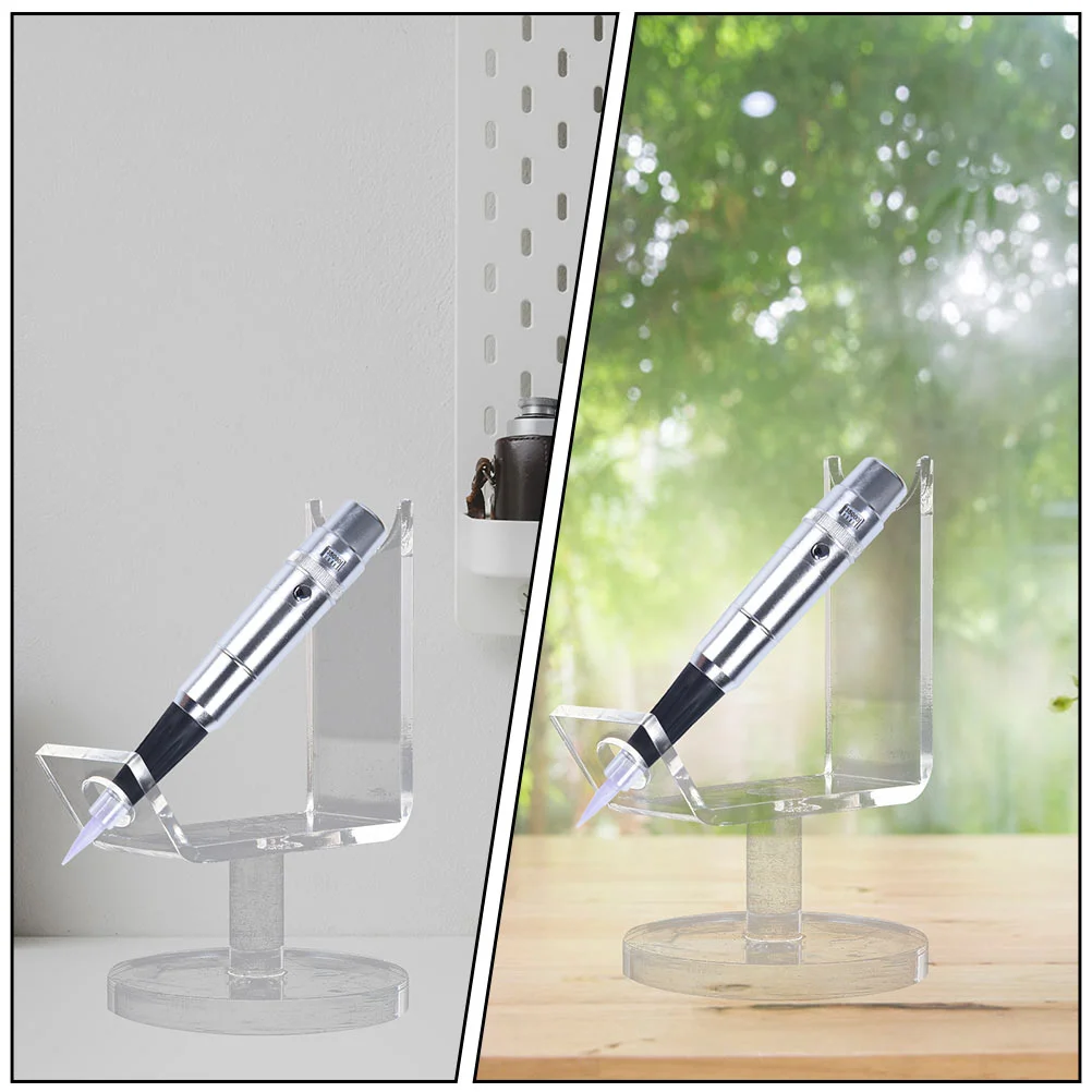 2 Pcs Display Shelves Tattoo Machine Stand Multi-functional Transparent Bracket Eyebrow Acrylic Racks