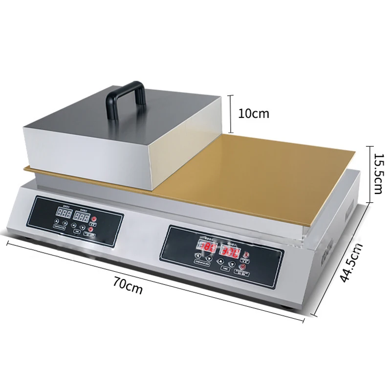 Machine à Souffler Électrique Commerciale Dorayaki Cookie Maker Pur Cuivre Numérique Snack Double Tête 2600W FC-S36-2