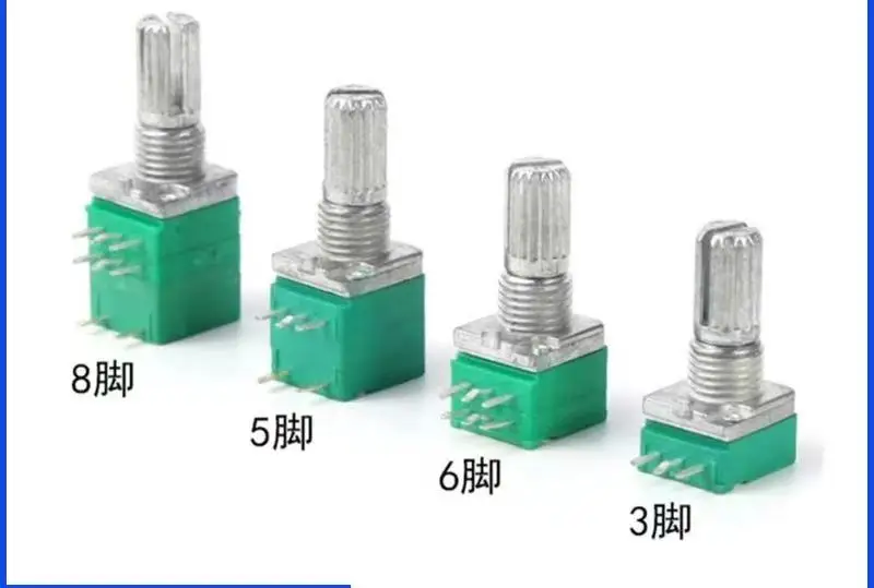 Potenciômetro da selagem do amplificador com interruptor, eixo audio, 15mm, RV097NS, 5K, 10K, 20K, 50K, 100K, 500K, 3Pin, 5Pin, 6Pin, 8Pin, 5 PCes