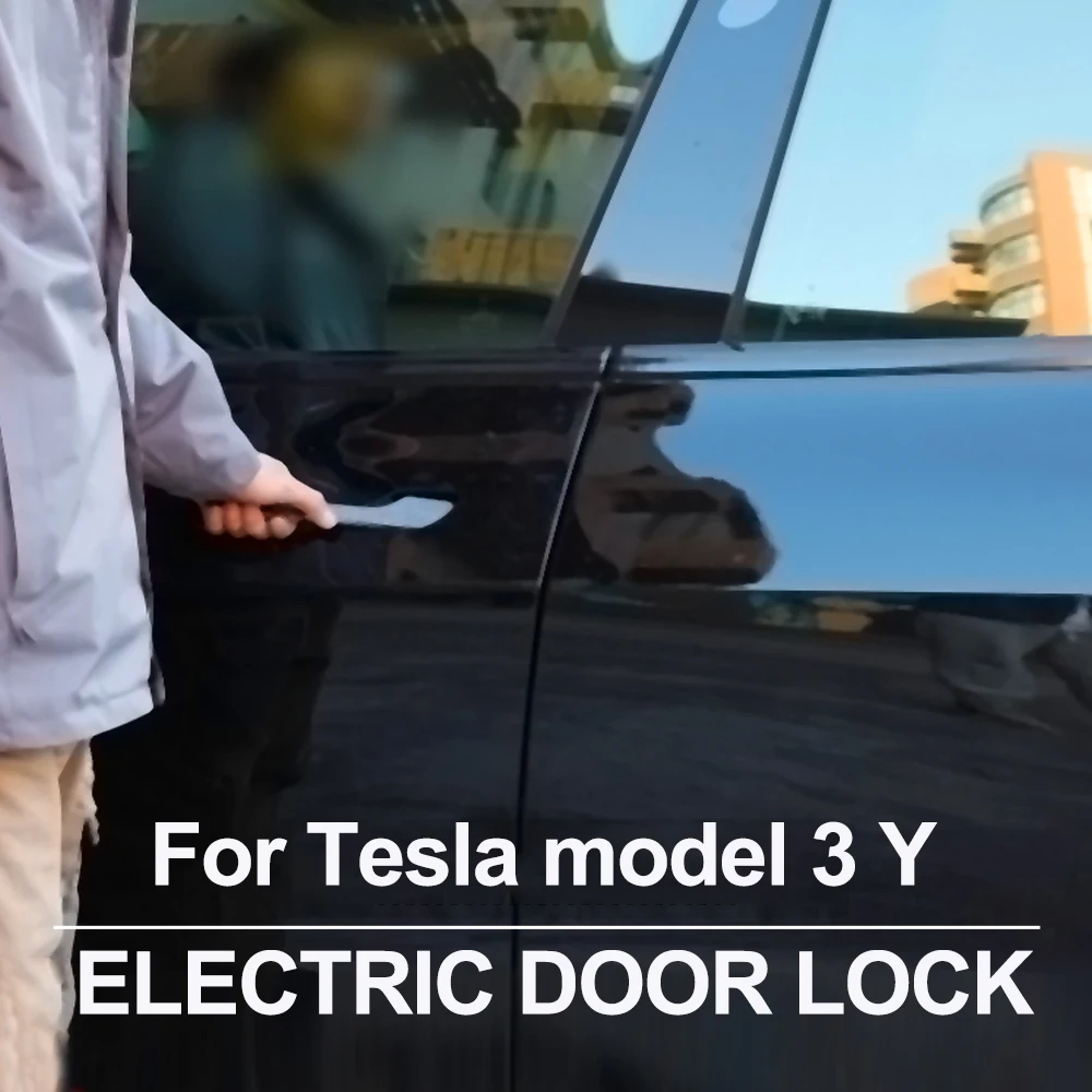 Smart Electric Suction Door Lock for Tesla Model 3 Y Car Accessories Super Silence Anti Pinch Automatic Soft Close Vehicle Door