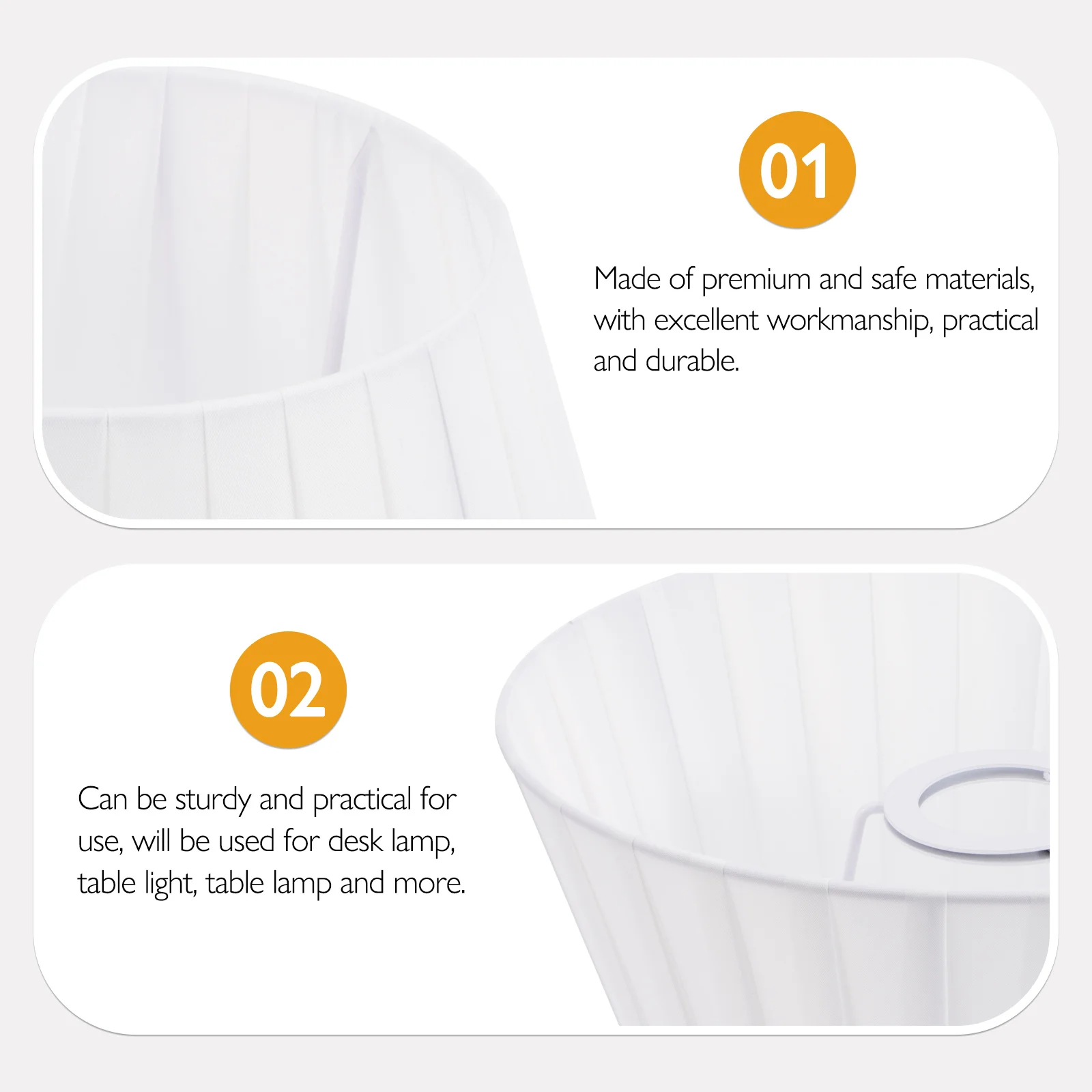 

Pleated Shade 12 Inch Light Cover For Table Lamp Desk Lighting Decorative Living Room Bedroom E27 Lamp Shades