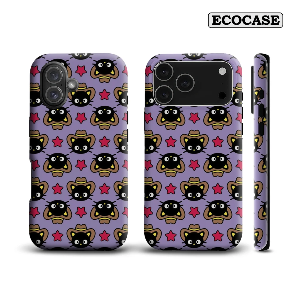 Casing HP IPhone17 Motif Kucing Hitam & Lebah Bergaya Barat yang Unik, Wajib Dimiliki untuk IPhone 17 16 15 14 13 Pro Max Plus, Penutup Belakang Berlapis Ganda