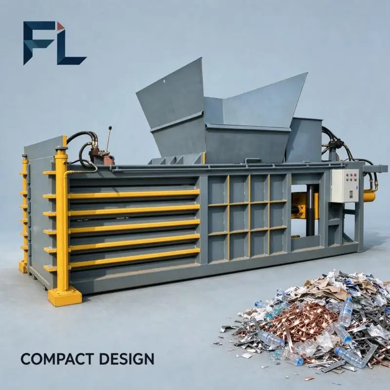 Hydraulic Baler Industrial Waste Compactor Low Failure Rate for Recycling Plant Cardboard Plastic Processing