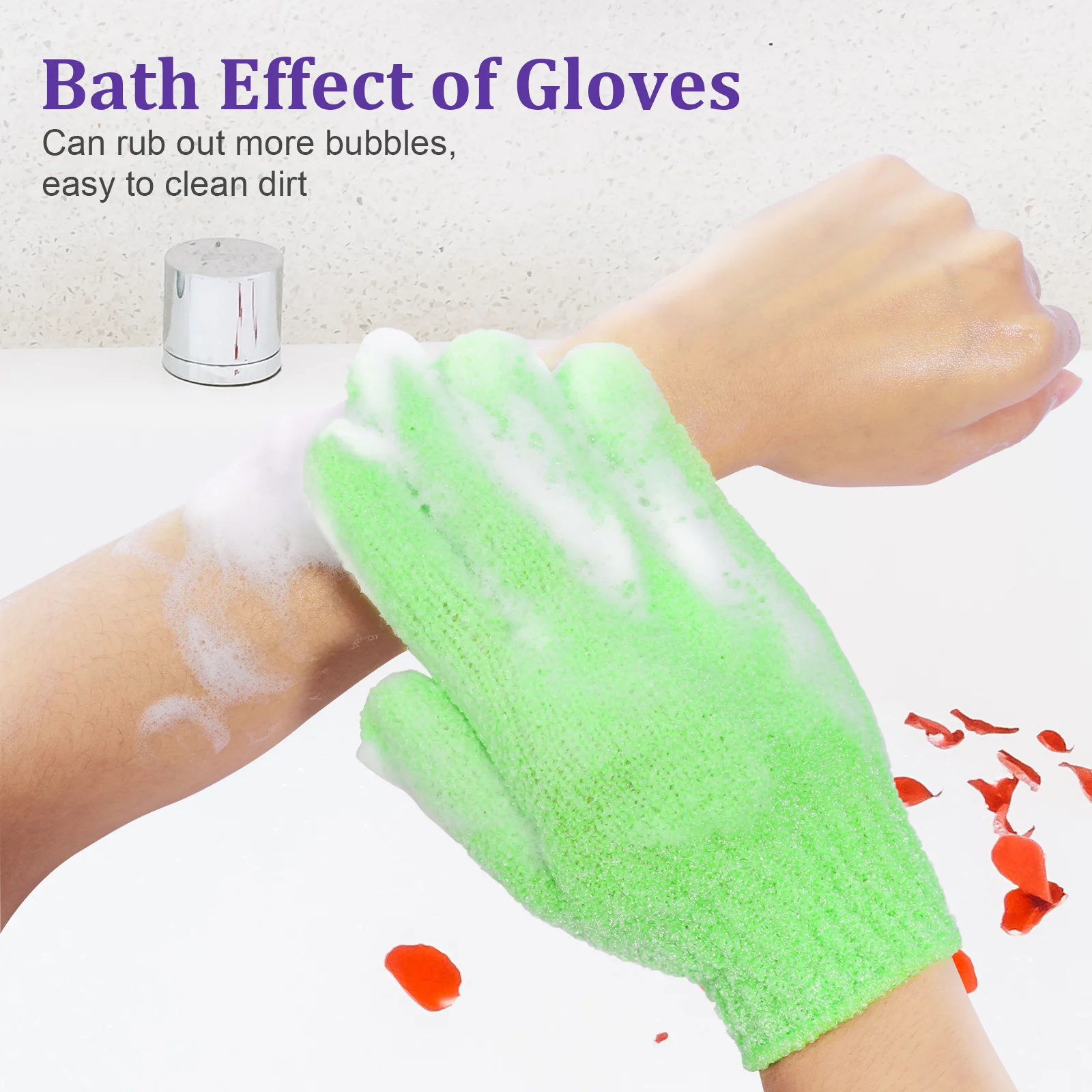 4 أزواج دش التقشير قفازات حمام التقشير سنفرة الجسم الغسيل النايلون سبا قفازات اليد تنظيف ميت سنفرة الجسم مقشر
