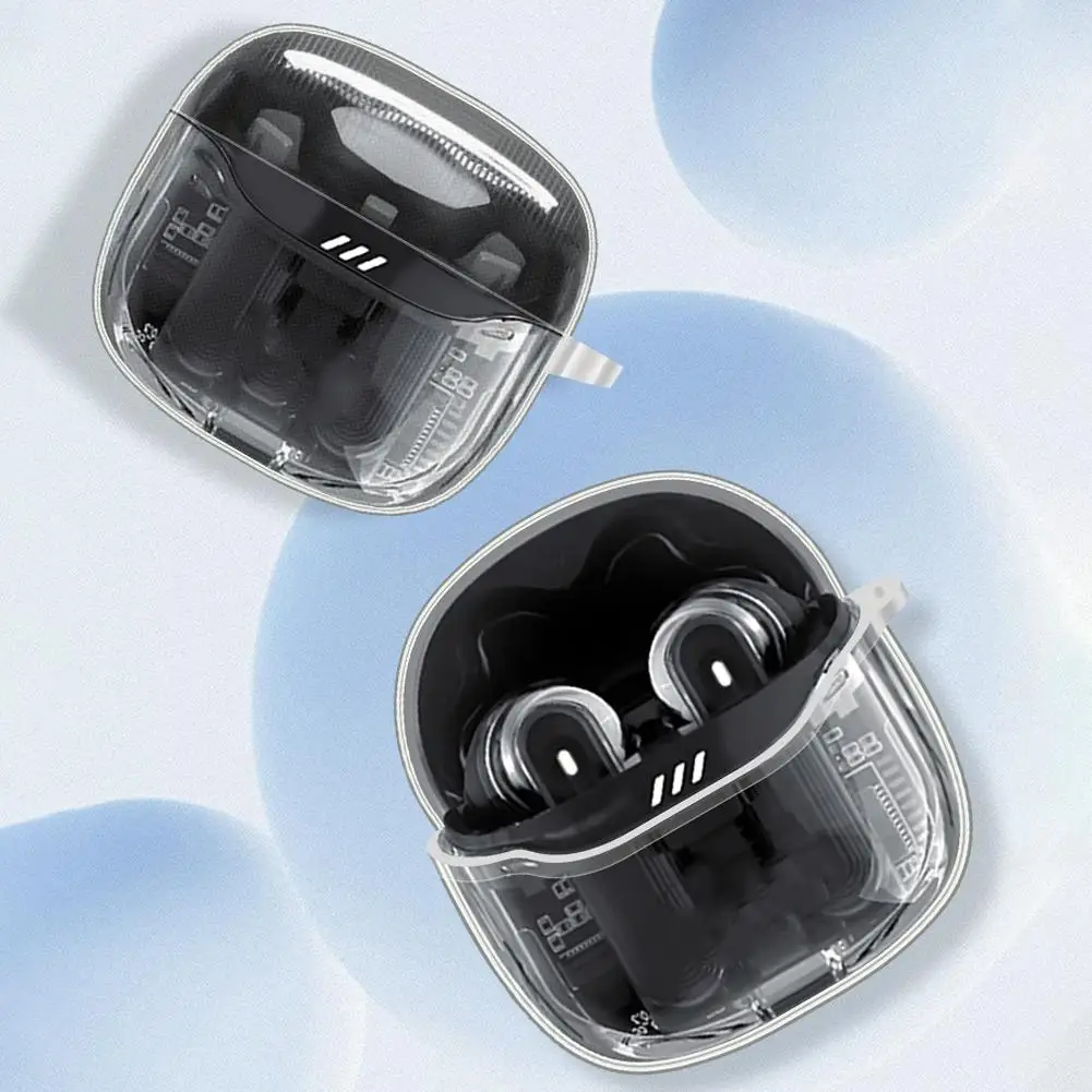 Transparent TPU Protective Case For JBL TUNE FLEX 2 Earphone Soft Shockproof Protector Cover Washable Protective Carrying C G6C5