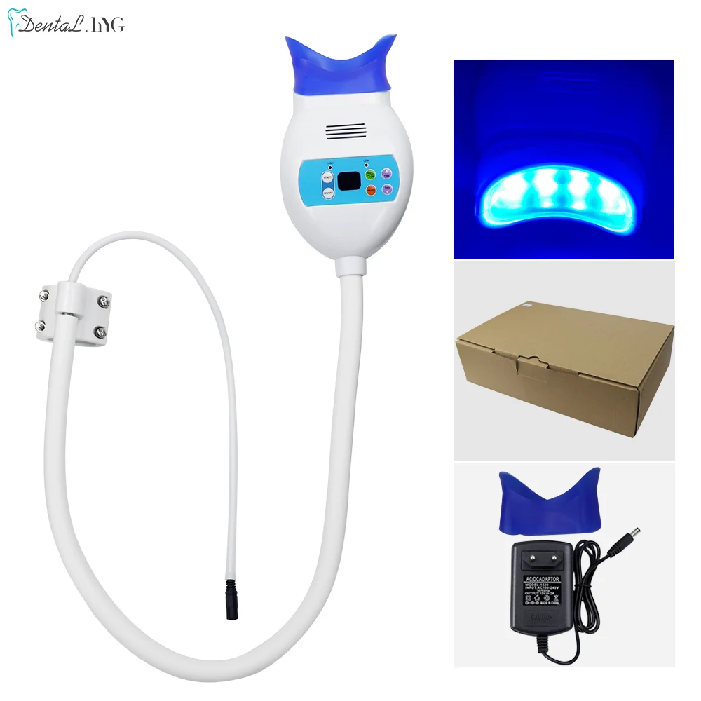 Dentistry Equipment Teeth Whitening LED Light With 8pcs Bulb Blue Light with 2pcs Goggles Dentistry Bleaching Lamp Light