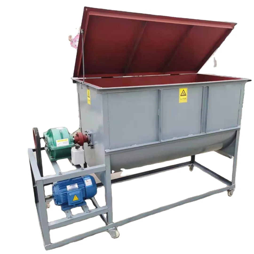 Horizontal feed mixing breeding equipment single double screw mixer