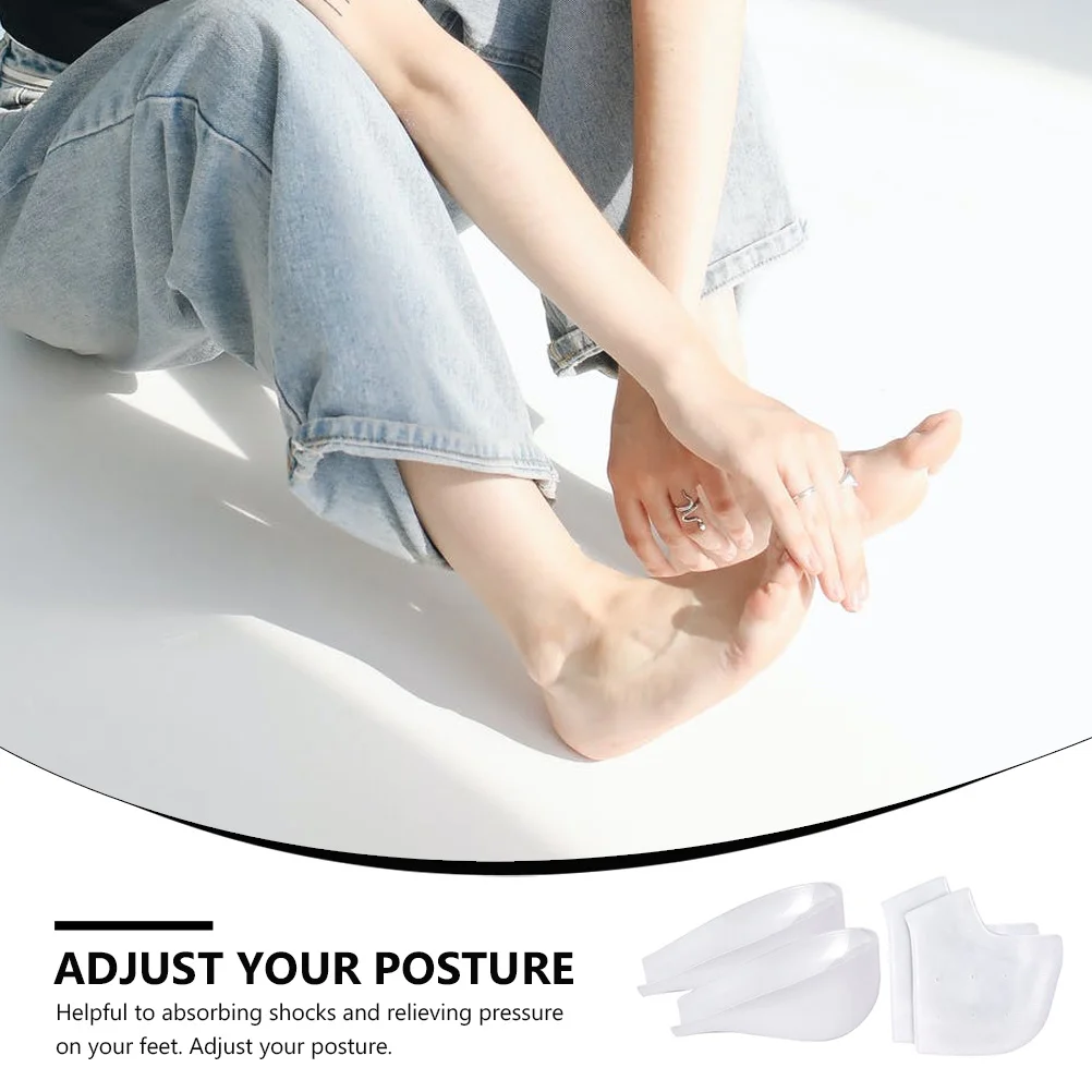 

1 set 1 Set U Shape Invisible Heel Protectors Height Increase Insole Breathable Foot Support Pad Hidden Inner Insole For Comfort