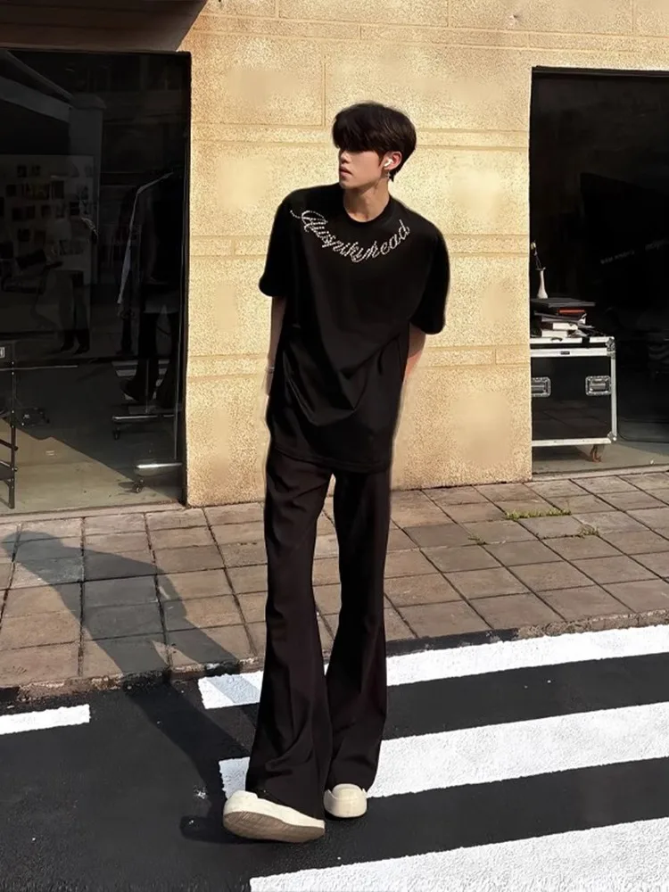 กางเกงขายาวทรงตรงผ้าบางสำหรับฤดูร้อน Cleanfit Bla รุ่น Extended Length Bell Bot สไตล์ลำลองแนวสตรีทแฟชั่นสำหรับผู้ชายร่างสูง