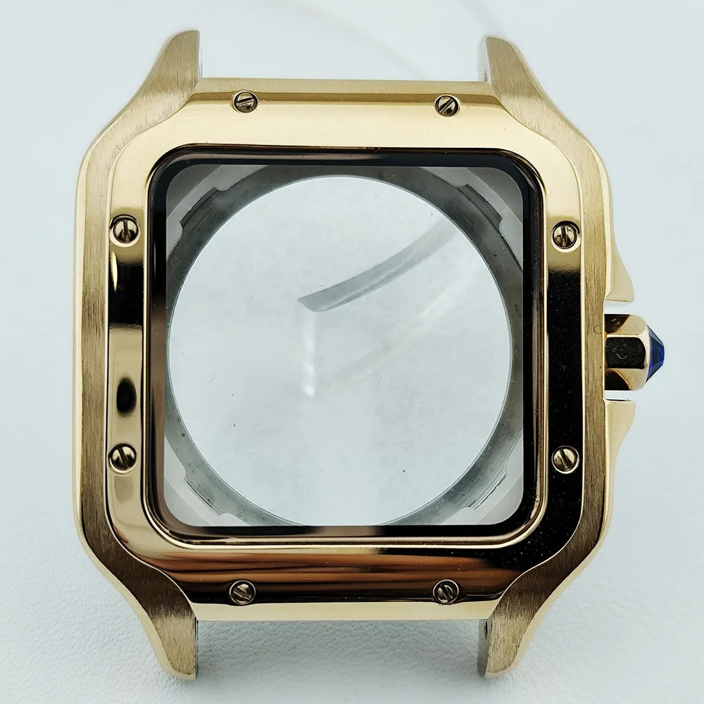 NH35 Case  square case 38mm men's watch stainless steel case folding buckle suitable for NH35 movement watches