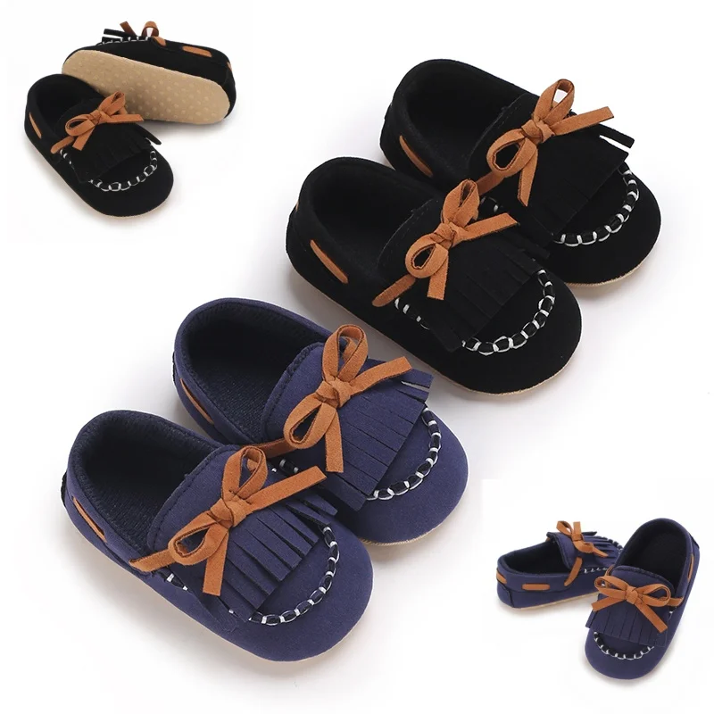

Fashionable Tassel Bean Shoes Cotton Flat Shoes Cute Casual Walking Shoes Suitable For Newborns Aged 0-18M