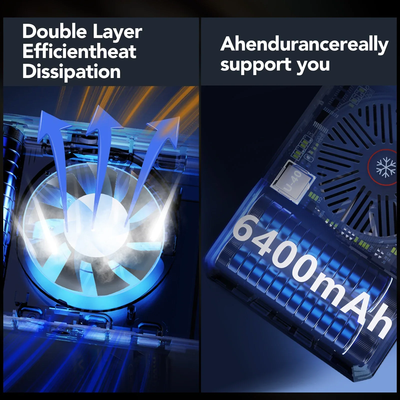 40W LED Camera Light CRI/TLCI 96+ 2700-6200K Bi-Color 6400mAh Photo Studio Video Lamp Handle Portable onCamera Photography Light