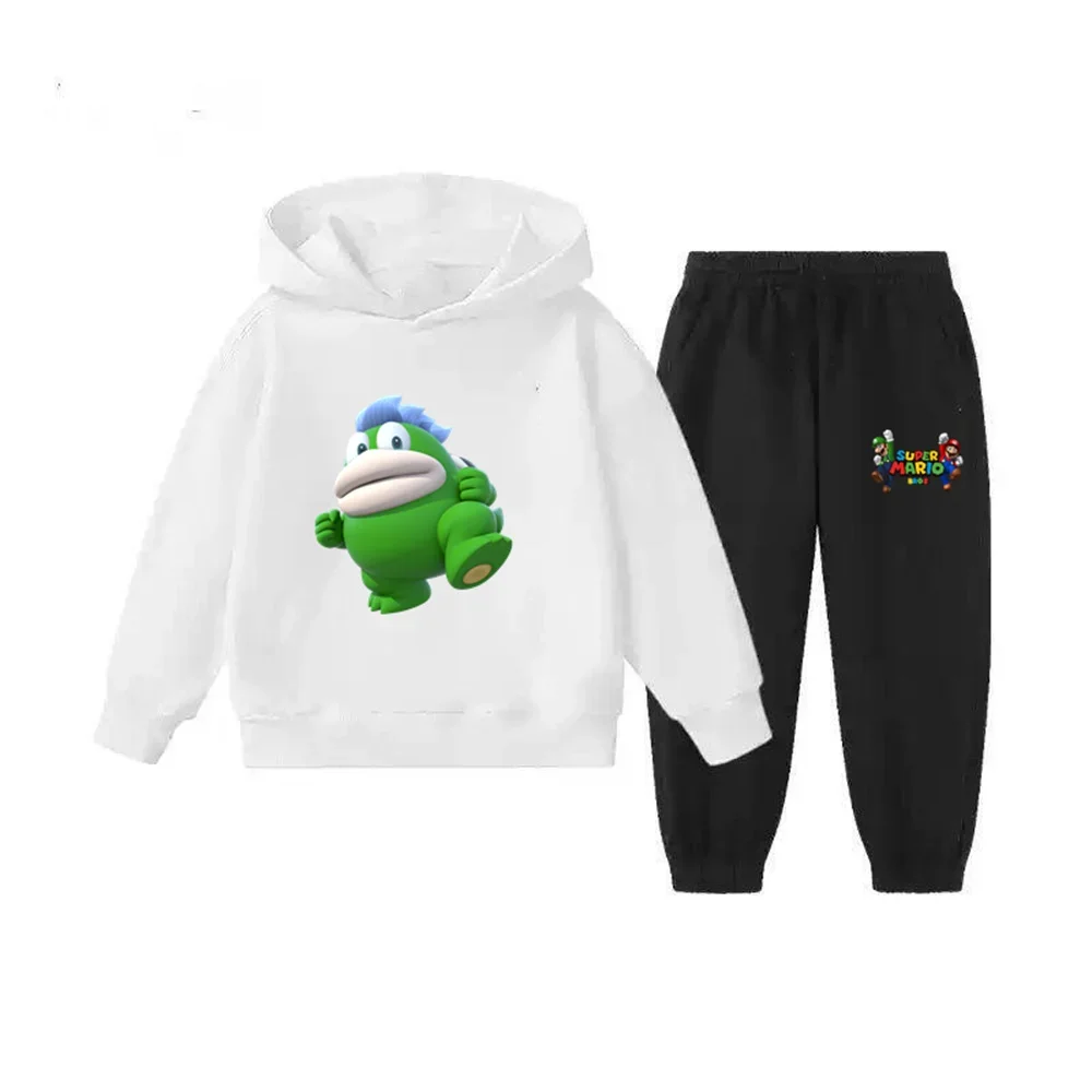 

Loose Hooded Sweatshirts for Boys with Casual Cartoon Characters Prints