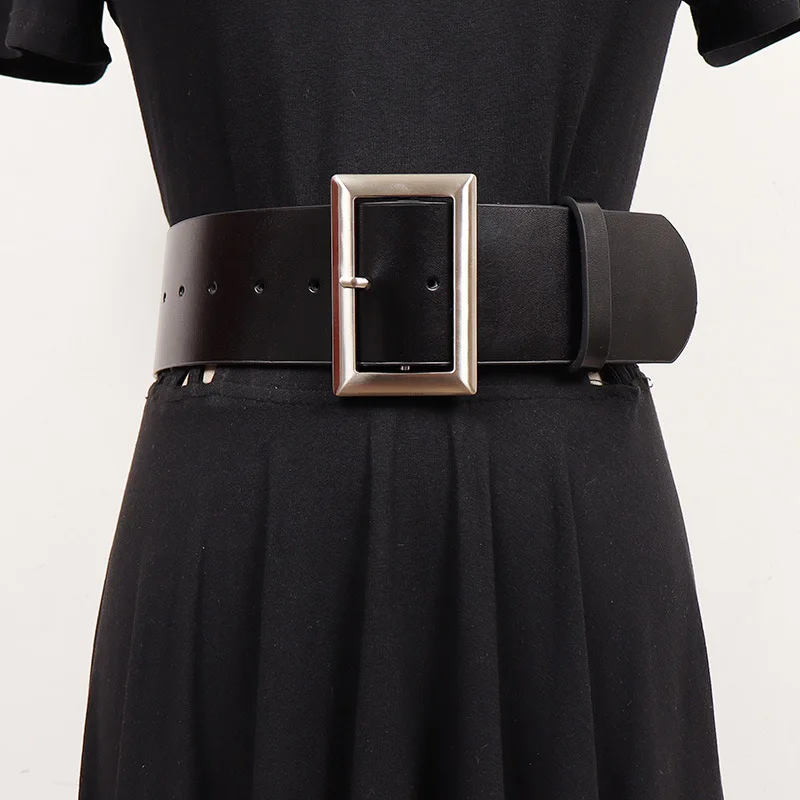 

Waist Belt Cover With Dress,Coat Decoration Fashionable And Simple European and American Square Buckleclassic Wide Waistband