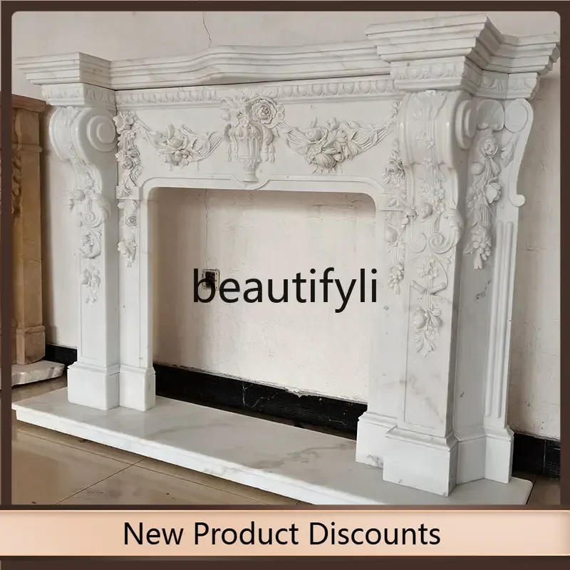 

Asmt56 Камень белый мрамор Европейский богатый цветочный камин для обустройства дома гостиная вилла камень фон стена французская камин