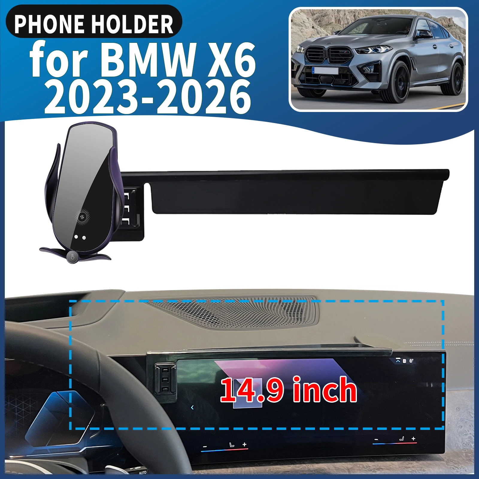 

fit for BMW X6 2023 2024 2025 2026 G06 Car Phone Holder Mount Vehicle-Specific GPS Navigation Easy Installation accessoires