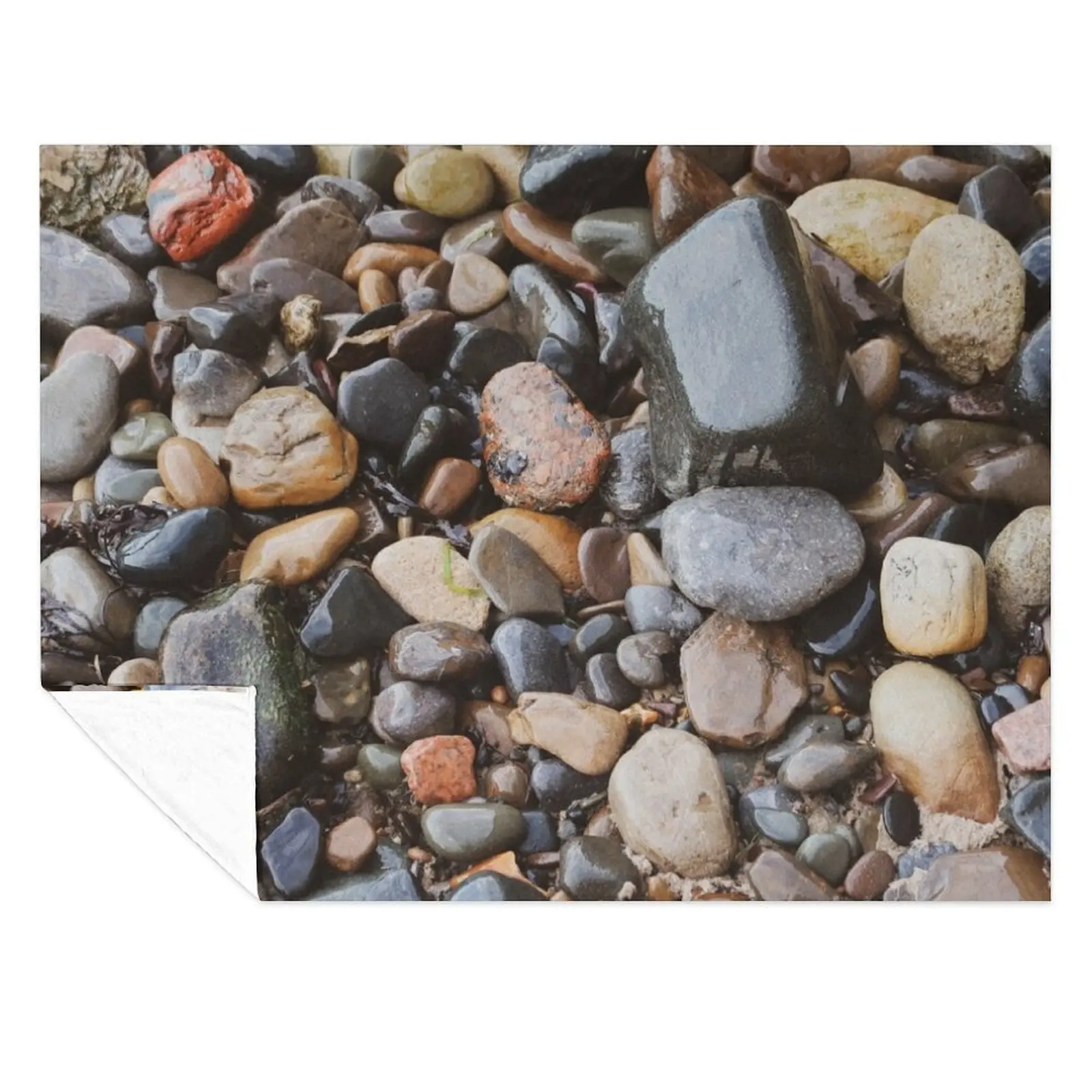 

Beach Pebbles Throw Blanket Decorative Throw Flannels Hairys Blankets