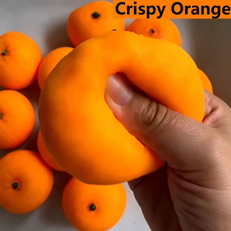 Party Games Questions - Simulierter Orangen-Stressball, Quetschball, DIY Handgemachtes ASMR-Sensorik-ADHS-Anti-Stress-Spielzeug