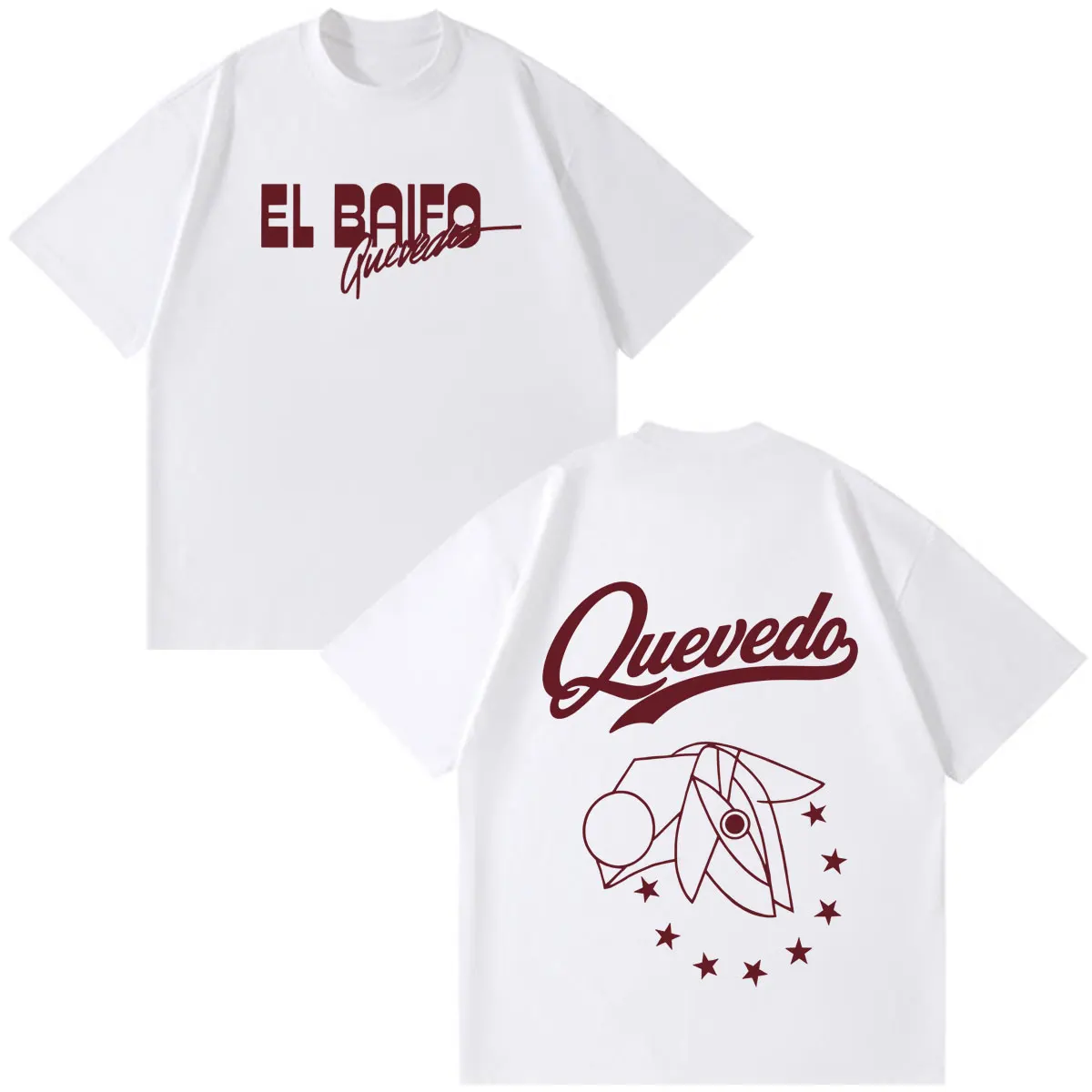 QUEVEDO EL BAIFO Album 2026 Tour Print T-Shirt Herren Damen Mode T-Shirt Sommer Kurzarm Baumwolle Casual Vintage T-Shirts Top – Detail 2