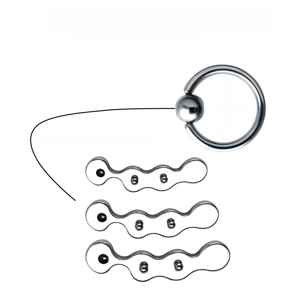 Stainless Steel Rolling Massage Beads Metal Ring Connected S/M/L Size Adult Product 2 Styles Multi-functional Pleasure Toy