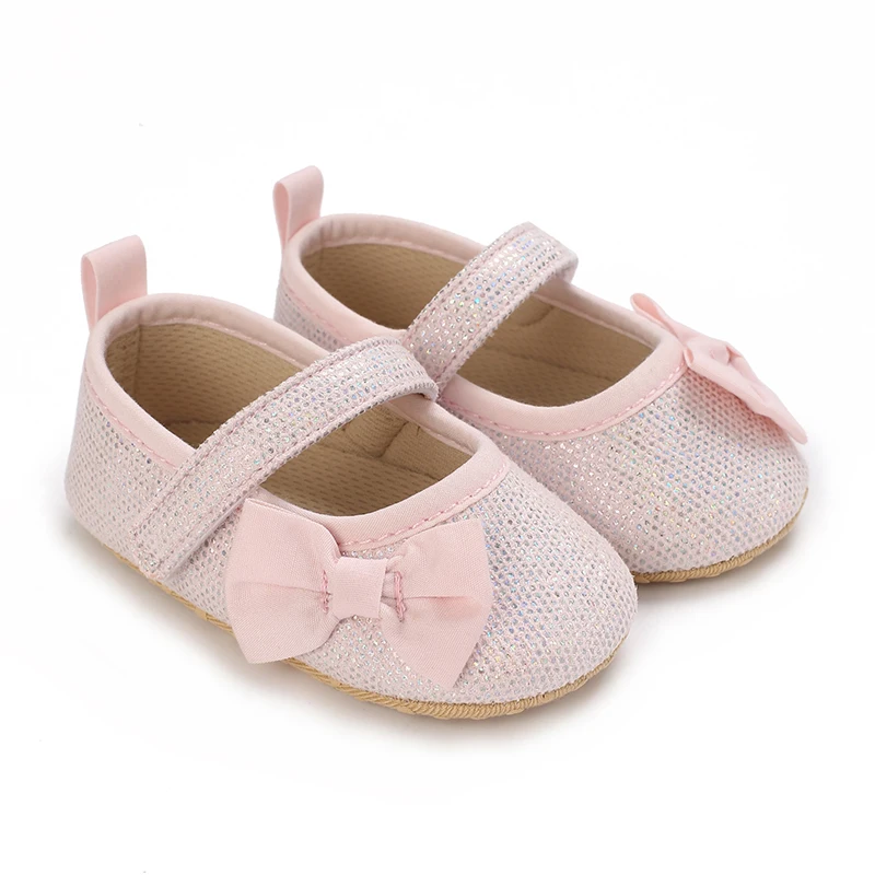 Sweet 0-18M Newborn Baby Shoes Princess Flower Cute Bow Baby Cotton Sole Princess Shoes The First Walking Shoes For Toddlers