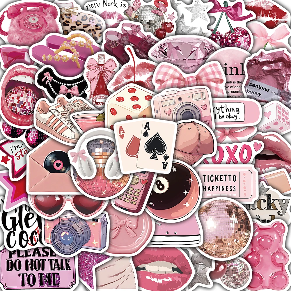 55-teiliges Set Downtown-Aufkleber Nostalgie-Gitarren-Handy-Gepäck-DIY-Laptop-Kaffee-Cartoon Kreative Scrapbook-Graffiti-Aufkleber