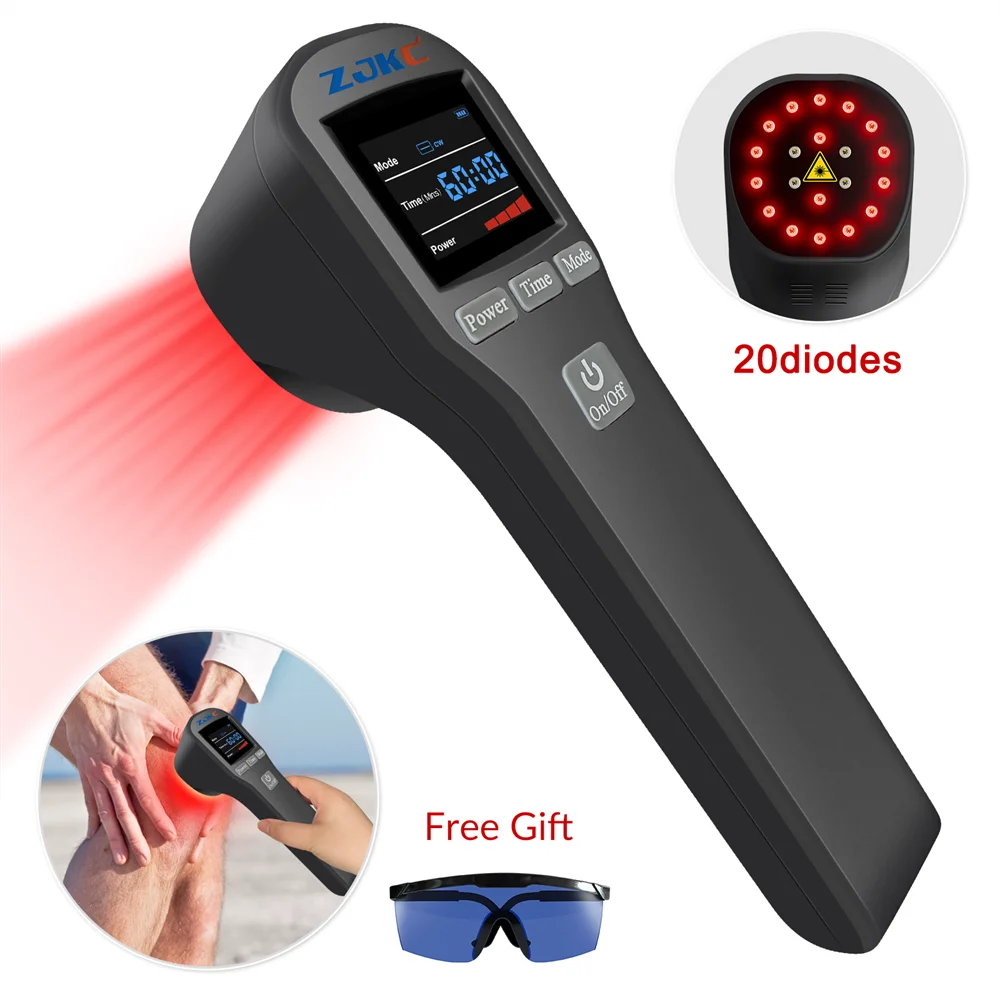 

ZJKC 20diodes Physiotherapy Laser Machine for Wounds Body Pain Laser Treatment 4X808nm 16X650nm Reduce Inflammation Pain Relief