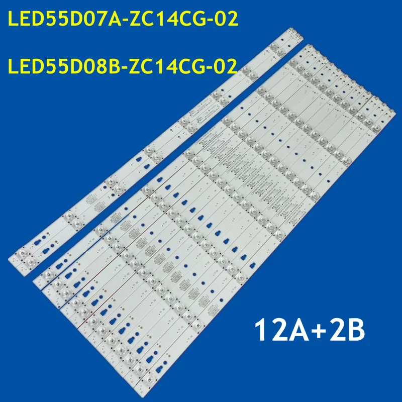 

Лента светодиодной подсветки LED55D07A-ZC14CG-02 LED55D08B-ZC14CG-02 30355008225 Для LE55D8810 MHDV5533-U4 JVC LT-55C550 55A5 LE55B510X