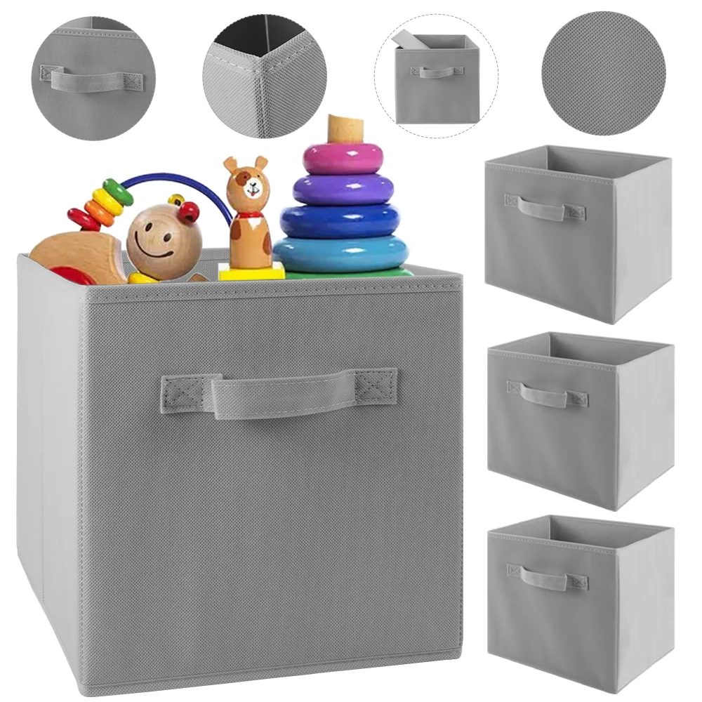 4 Stück faltbare Aufbewahrungsbox aus Stoff, Kleiderschrank, Aufbewahrungsorganisator für Kleidung, Unterwäsche, Socken, Spielzeug, Kosmetik, Kleinigkeiten