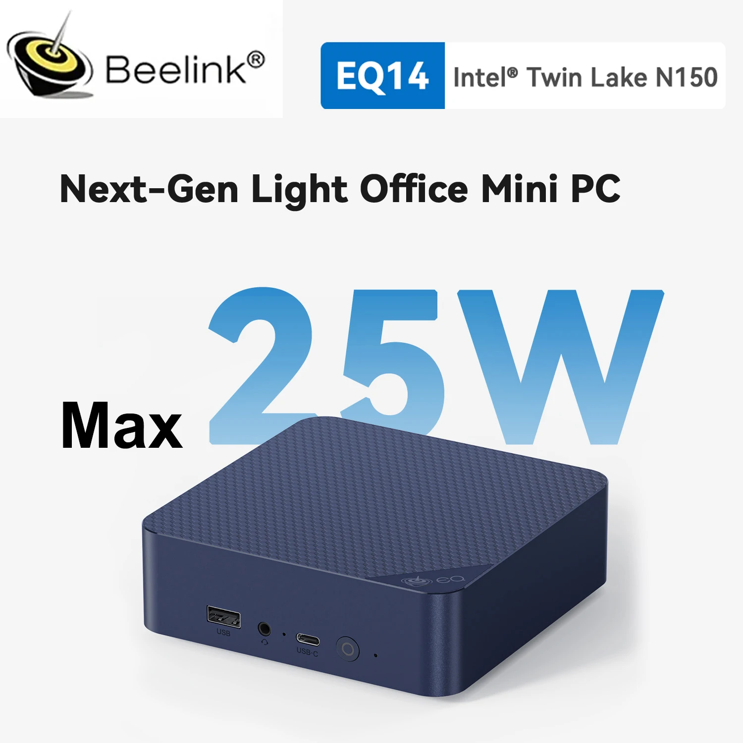 Beelink EQ14 Twin Lake N150 كمبيوتر صغير Windows11 DDR4 3200MHz 16GB 500GB كمبيوتر ألعاب مكتبي VS S12 Pro EQ13 N100 N200