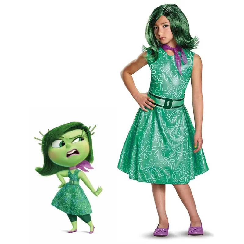 Children's inner and outer animated character costumes, CETU, anger, disgust, joy and fear, Halloween, cosplay gifts, holiday