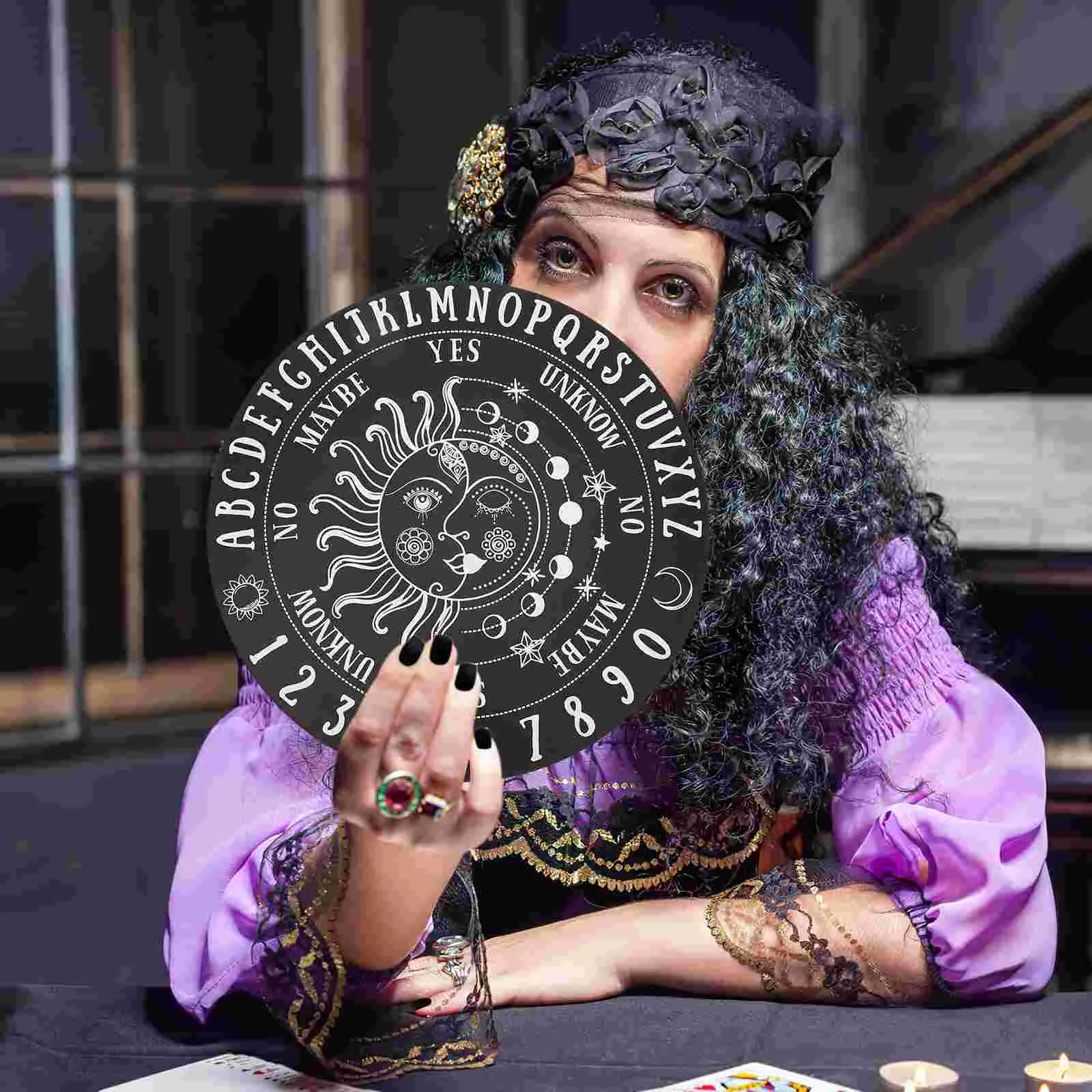 

Wooden Tarot Cards Divination Board Altar Supplies Message Pendulum Decor Prop Decoration Tool Home Centerpiece Tools