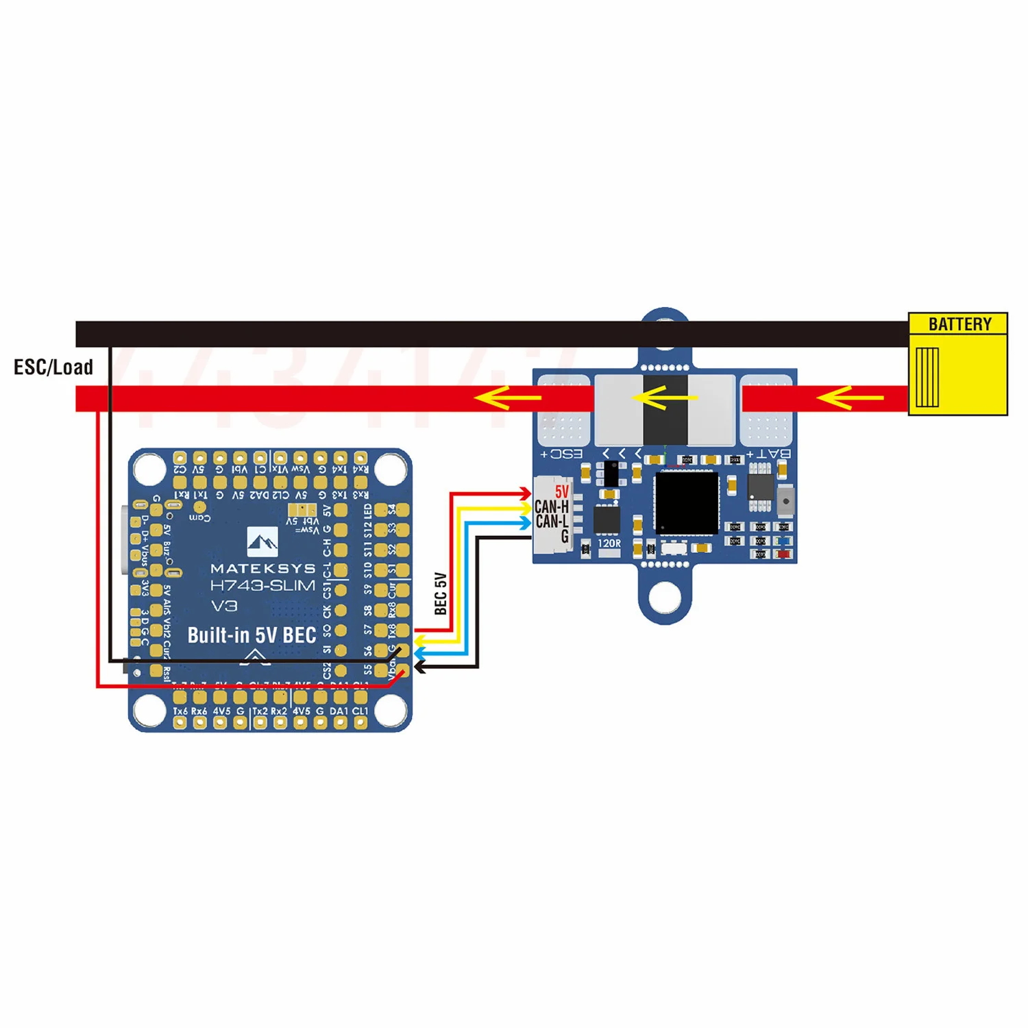 MATEK CAN-L4-BM Digital Power Monitor AP_Periph CAN  TI INA239 DroneCAN 30*22mm ArudPilot for Flight Controller RC Airplane