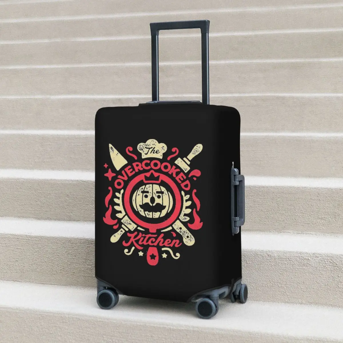 

Overcooked Game The Kitchen Suitcase Cover Protection Elastic Trip Luggage Protector Covers for 18-32 Inch
