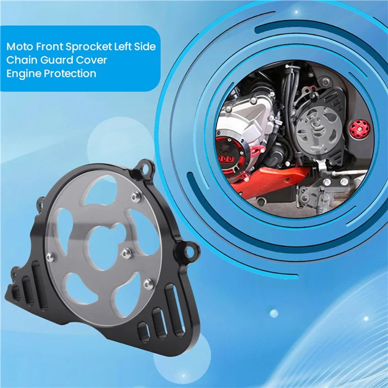 

Plain Engine Protection Chain Guard Cover Front Sprocket Left Side For KAWASAKI Z1000 2010-2020 Moto Black