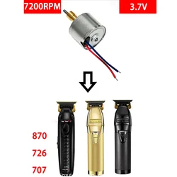 Men's 3.7V High Speed 7200 RPM Hair Clipper Replacement Parts Brushless Motor 870/726/707 Trimmer Electric Push Clipper