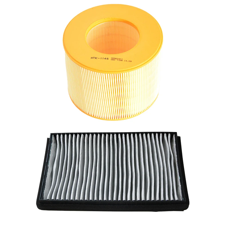 2PCS Air Filter Cabin Filter For Baic Senova D70 1.8T 2.0T D320 2.3T 2012- Saab 9-5 2.3T 1997-2011 55560911 A00008912