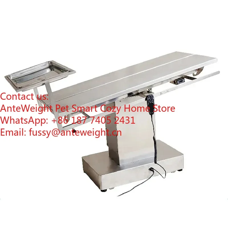 304 Stainless Steel V-Top Surgical Electric Veterinary Operation Table Pet Operating Table, Animal Surgery for Vet Supplies