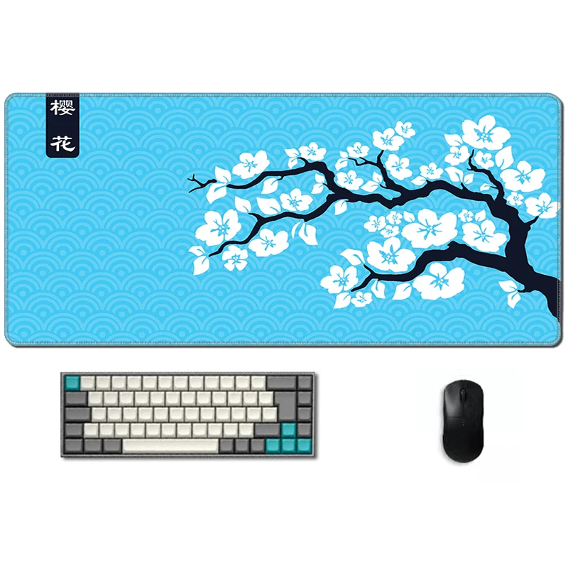 

Gaming Mouse Pad Cherry Blomssom Mausepad Home Office Accessories Gamer Cabinet Laptop Sakura Speed Desk Mat Rubber Deskmat Xxl