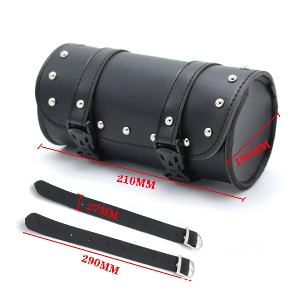 Motorcycle Fork Tool Bag Leather Saddlebags Side Pack Durable Waterproof For Harley Sportster XL Touring Softail Dyna Road King