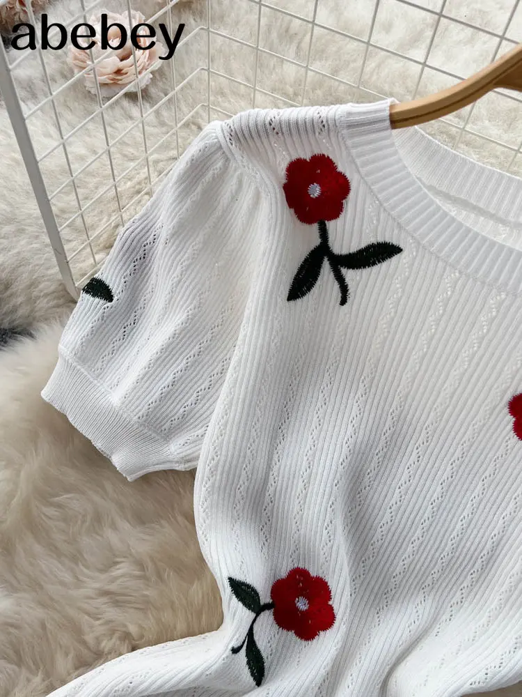 Vestido de crochê cortado em malha para mulheres, manga curta, Maxi, vestido de praia longa, Jurk Dames, vestidos femininos, 2023