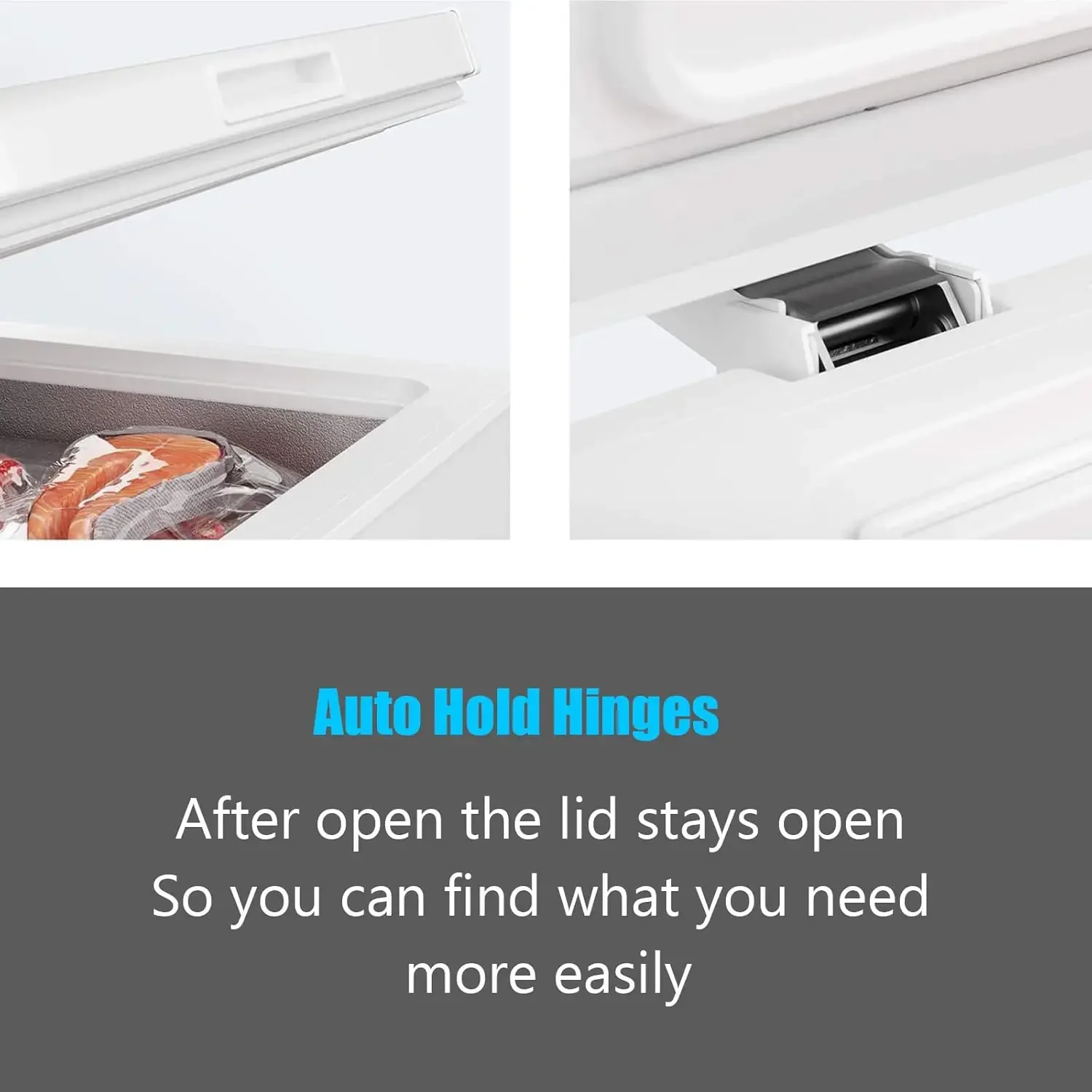 Freezer 5.0 Cu.Ft Small Deep Freezer White Top Door Mini Freezer with Removable Basket, Low Noise, 7 Adjustable Temperature and