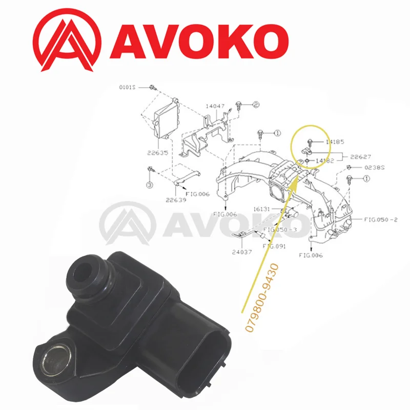 

Manifold Absolute Pressure Sensor For 2011-2019 Subaru BRZ Impreza Legacy Forester Outback XV 1.6 i 2.0 i 2.5 i 22627AA510