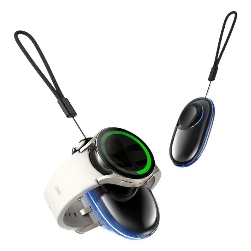 1000mAh Portable Wireless Charger Power Bank For Galaxy Watch Classic/5 Pro/4/3 7/Ultra/6/6 Active 2 Magnetic Keychain Charging