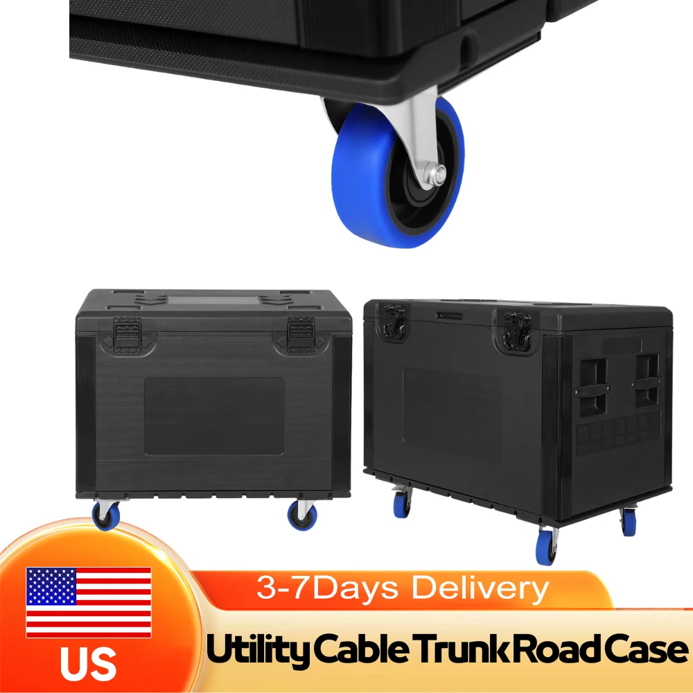

Waterproof Utility Cable Trunk Road Case with Wheels Stackable Rolling Tool Box for DJ Pro Audio Lighting Cable AV Event Equipme