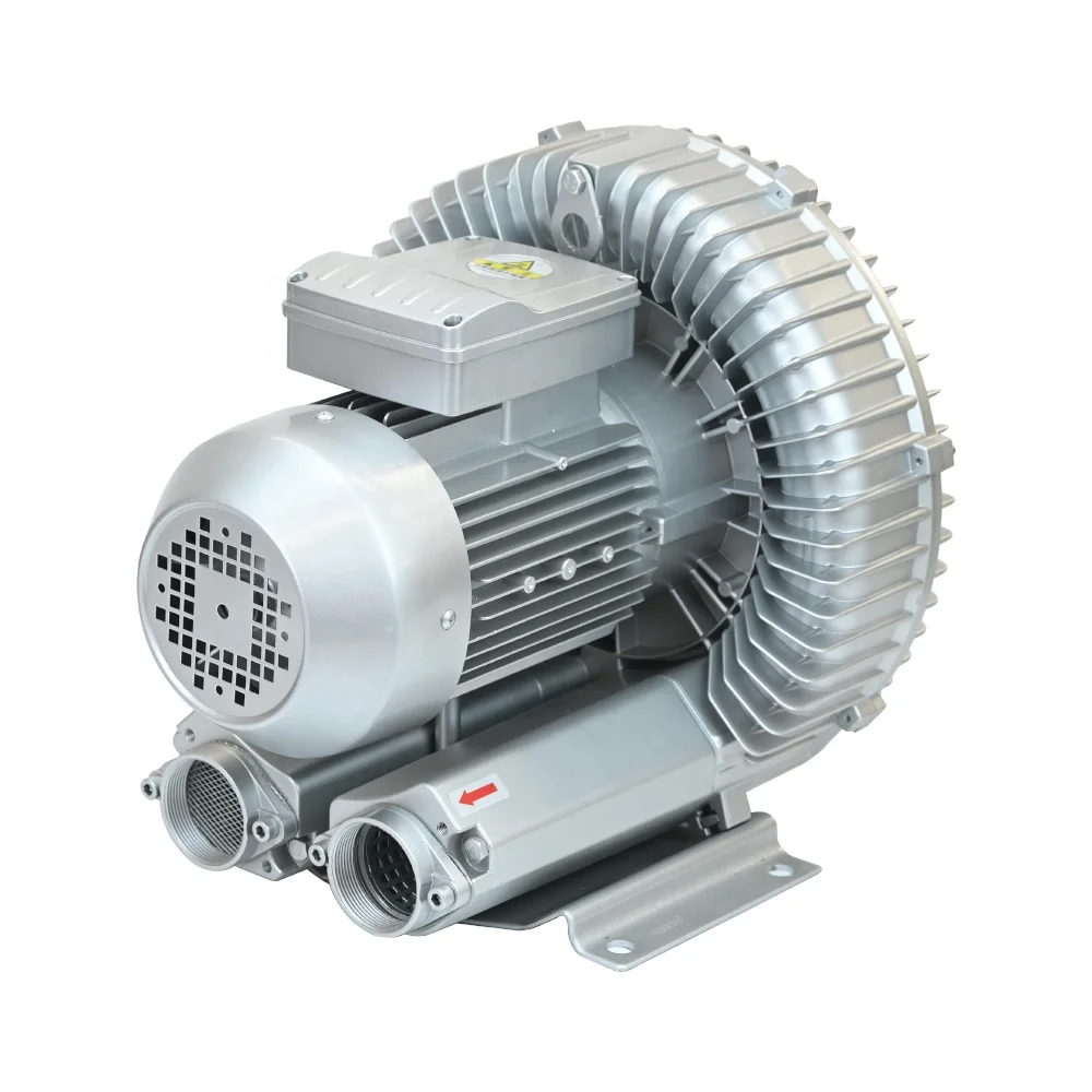3.0KW High Pressure Industrial Side Channel Blower Vacuum Regenerative Blower For Wastewater Treatment In Textile Industry