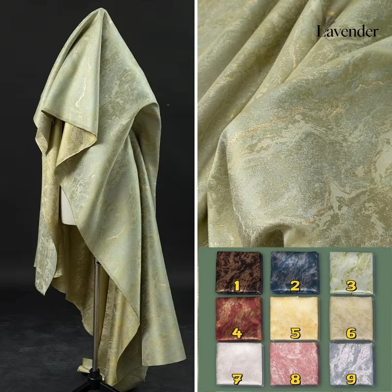

High Quality Double Sided Jacquard Fabric Crack Pattern Woven Texture Fabric for Women's Metallic Dress Fabric