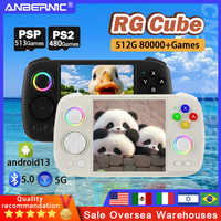 ANBERNIC RG Cube Video Handheld Game Console Android 13 3.95 Inch IPS Screen Unisoc T820 RGB Lighting Effect PSP PS2 Game